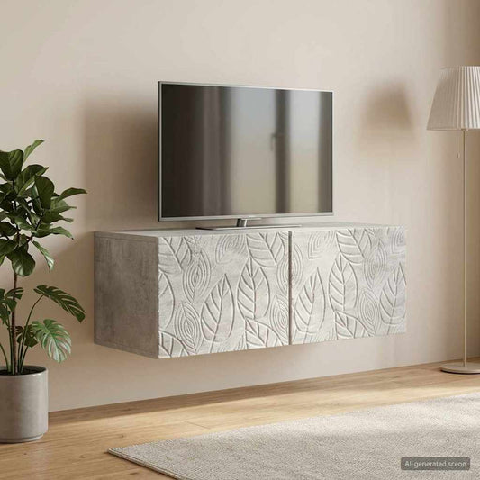 Wall-Mounted TV Cabinet 59.5 x 31 cm Concrete Grey