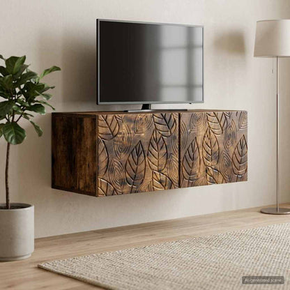 Wall-Mounted TV Cabinet 59.5 x 31 cm Smoked Oak Engineered Wood