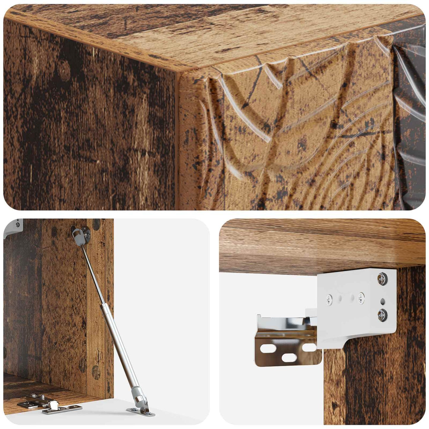 Wall-Mounted TV Cabinet 59.5 x 31 cm Old Wood Engineered Wood