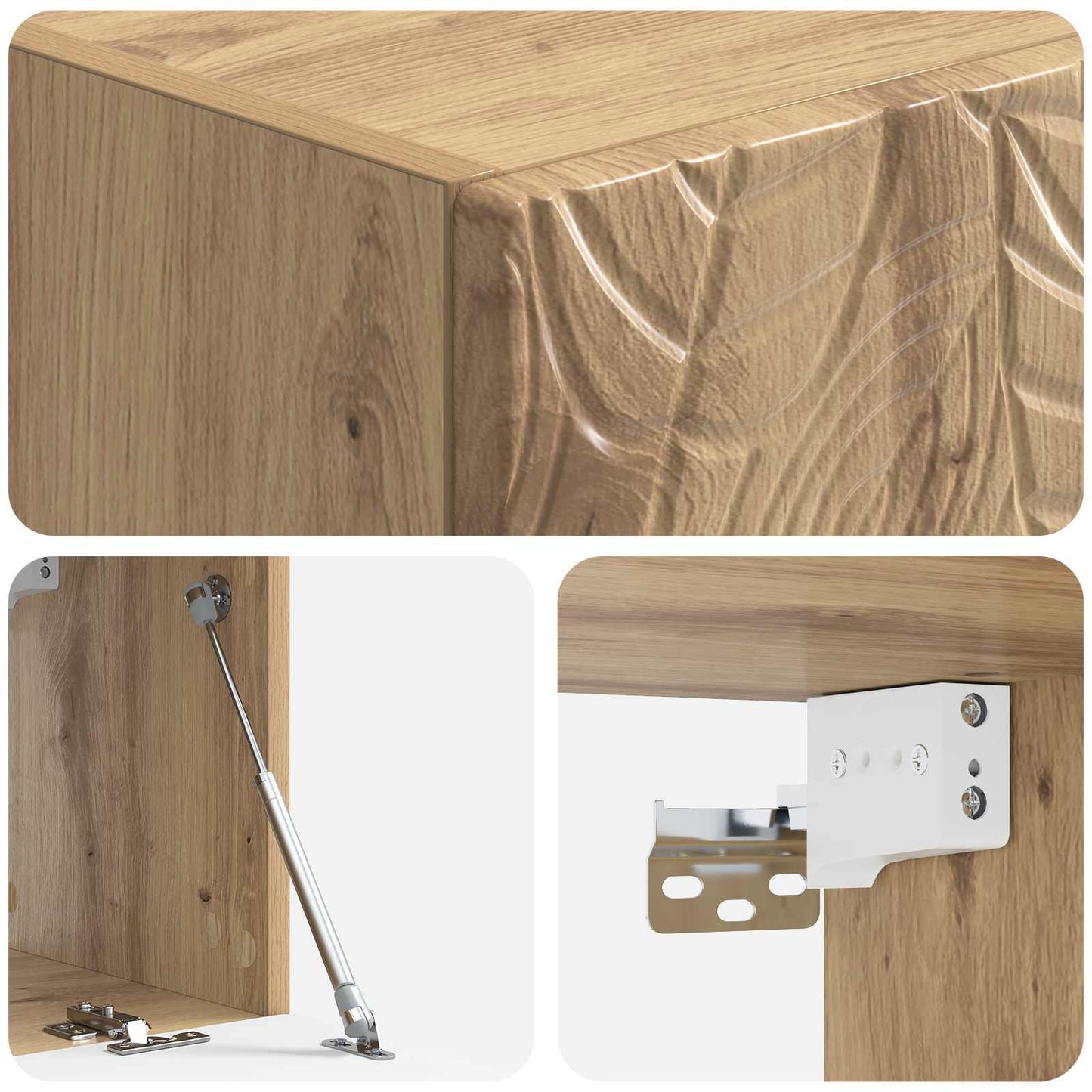Wall-Mounted TV Cabinet 59.5 x 31 cm Artisan Oak