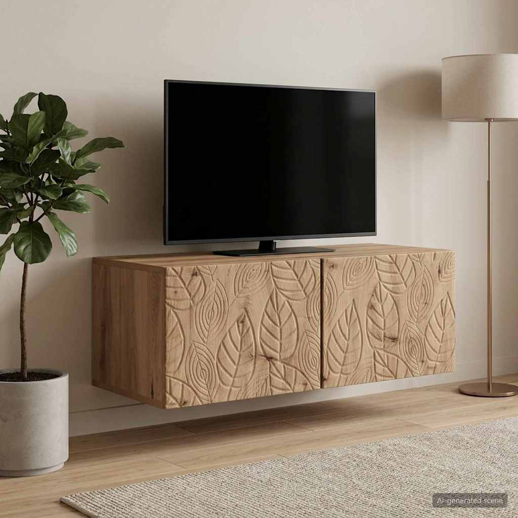 Wall-Mounted TV Cabinet 59.5 x 31 cm Artisan Oak