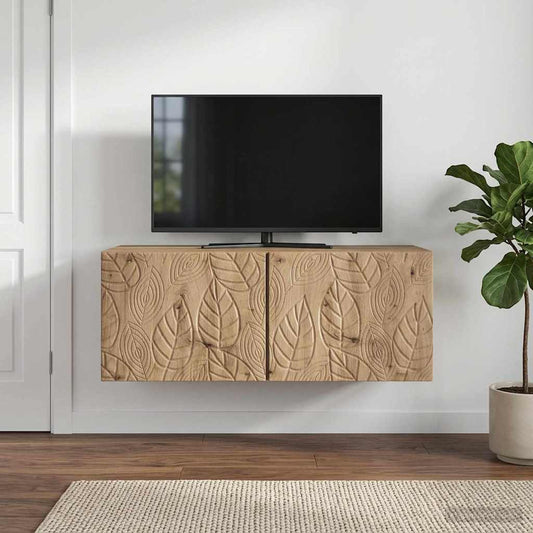 Wall-Mounted TV Cabinet 59.5 x 31 cm Artisan Oak