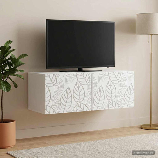 Wall-Mounted TV Cabinet 78.5 x 31 cm White Engineered Wood