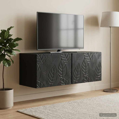 Wall-Mounted TV Cabinet 78.5 x 31 cm Black Engineered Wood