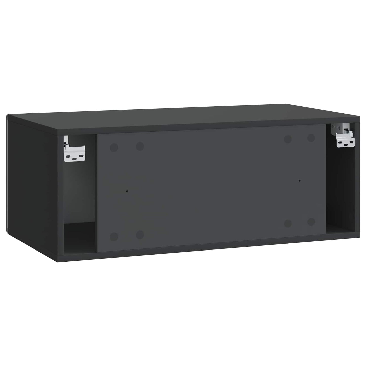 Wall-Mounted TV Cabinet 78.5 x 31 cm Black Engineered Wood