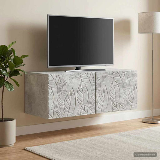Wall-Mounted TV Cabinet 78.5 x 31 cm Concrete Grey
