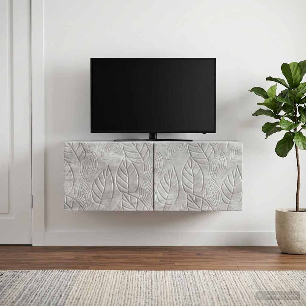Wall-Mounted TV Cabinet 78.5 x 31 cm Concrete Grey