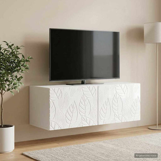 Wall-Mounted TV Cabinet 78.5 x 31 cm High Gloss White