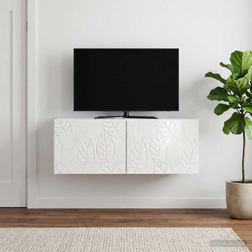 Wall-Mounted TV Cabinet 78.5 x 31 cm High Gloss White