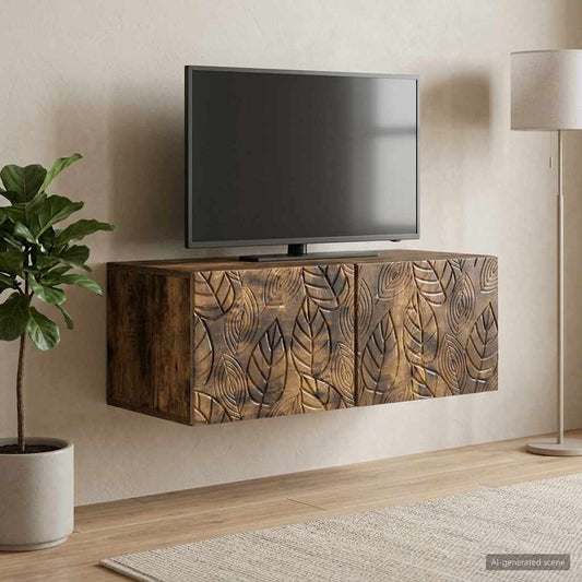 Wall-Mounted TV Cabinet 78.5 x 31 cm Smoked Oak Engineered Wood