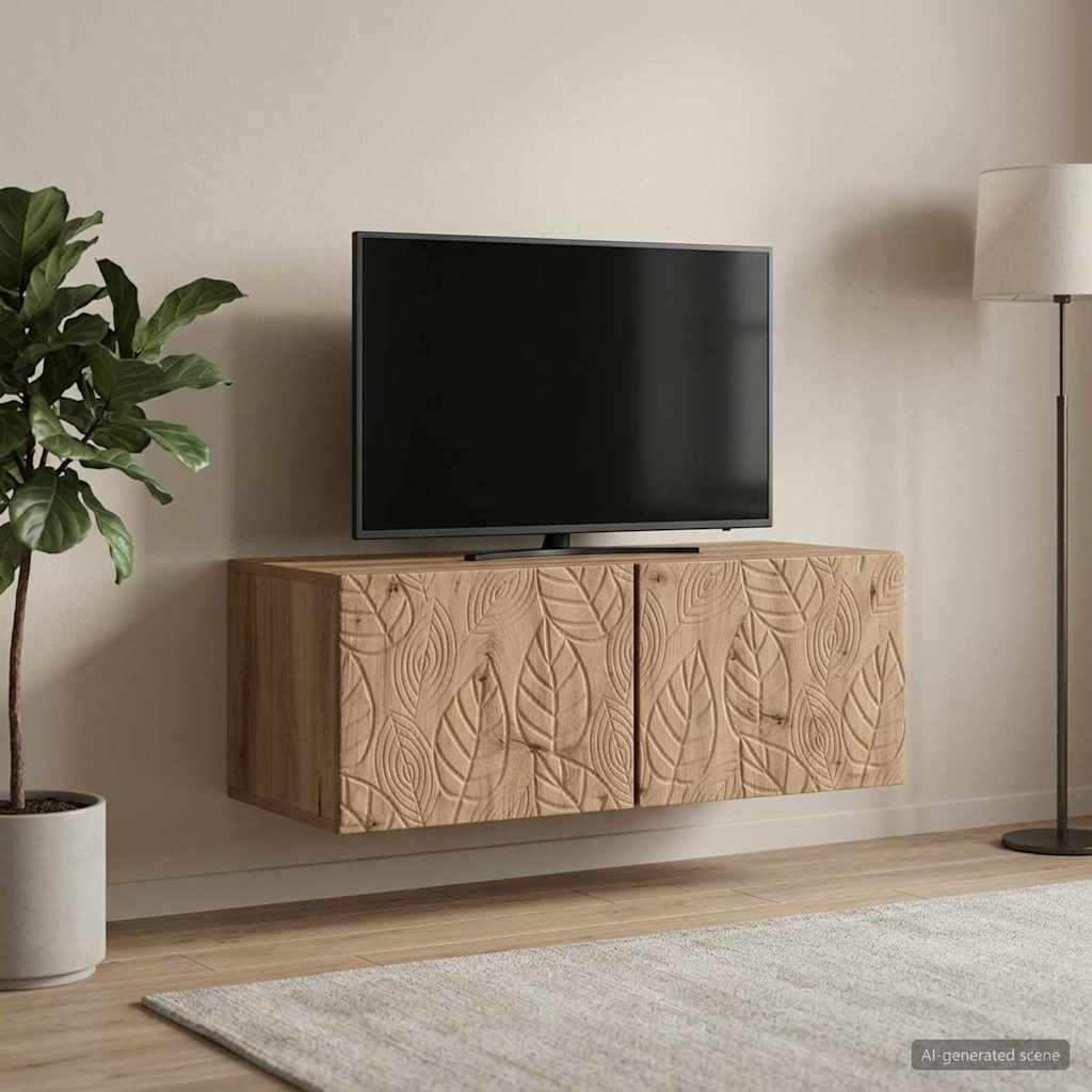 Wall-Mounted TV Cabinet 78.5 x 31 cm Artisan Oak