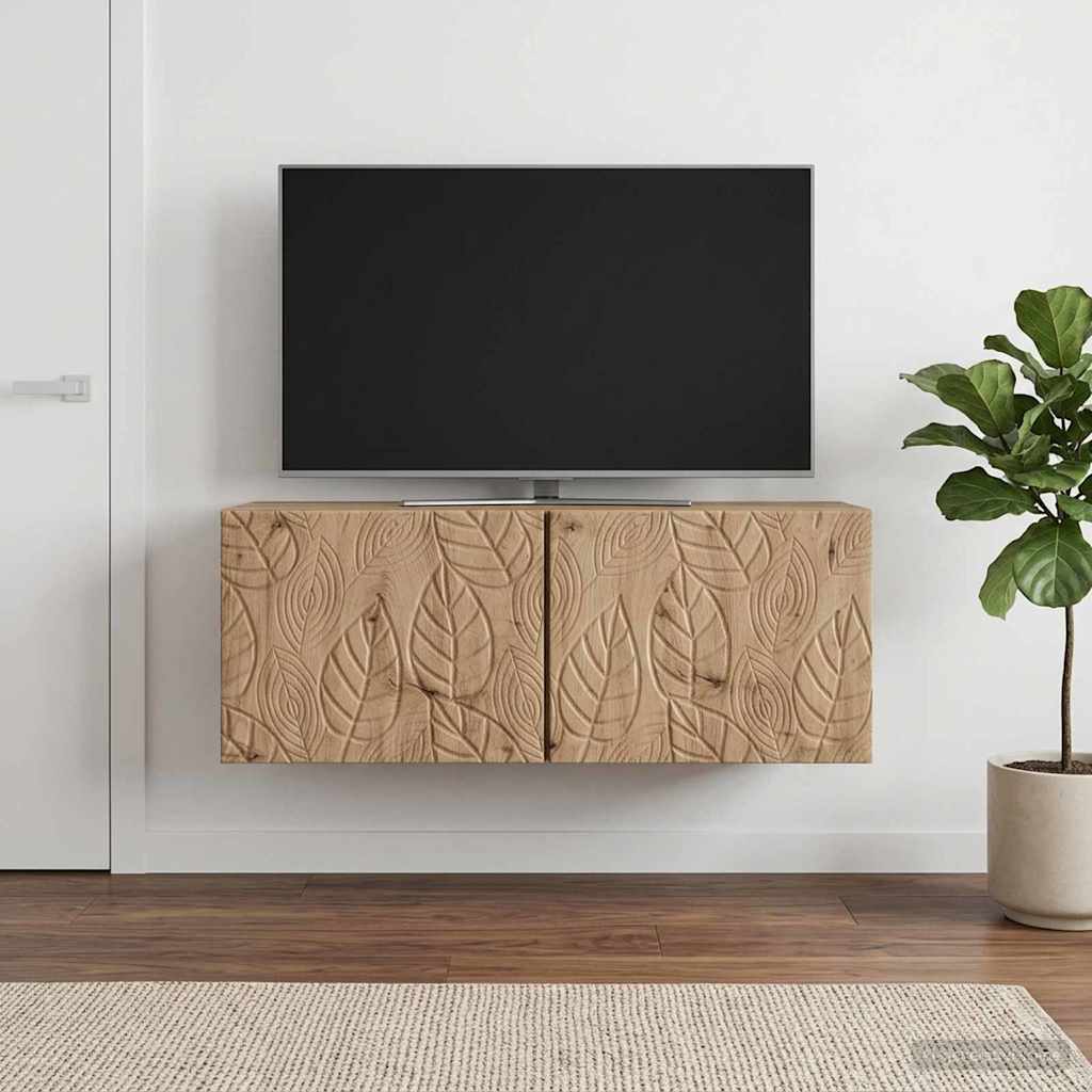Wall-Mounted TV Cabinet 78.5 x 31 cm Artisan Oak