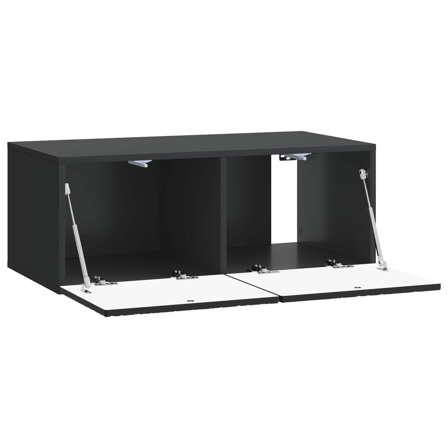 Wall-Mounted TV Cabinet 98 x 31 cm Black Engineered Wood