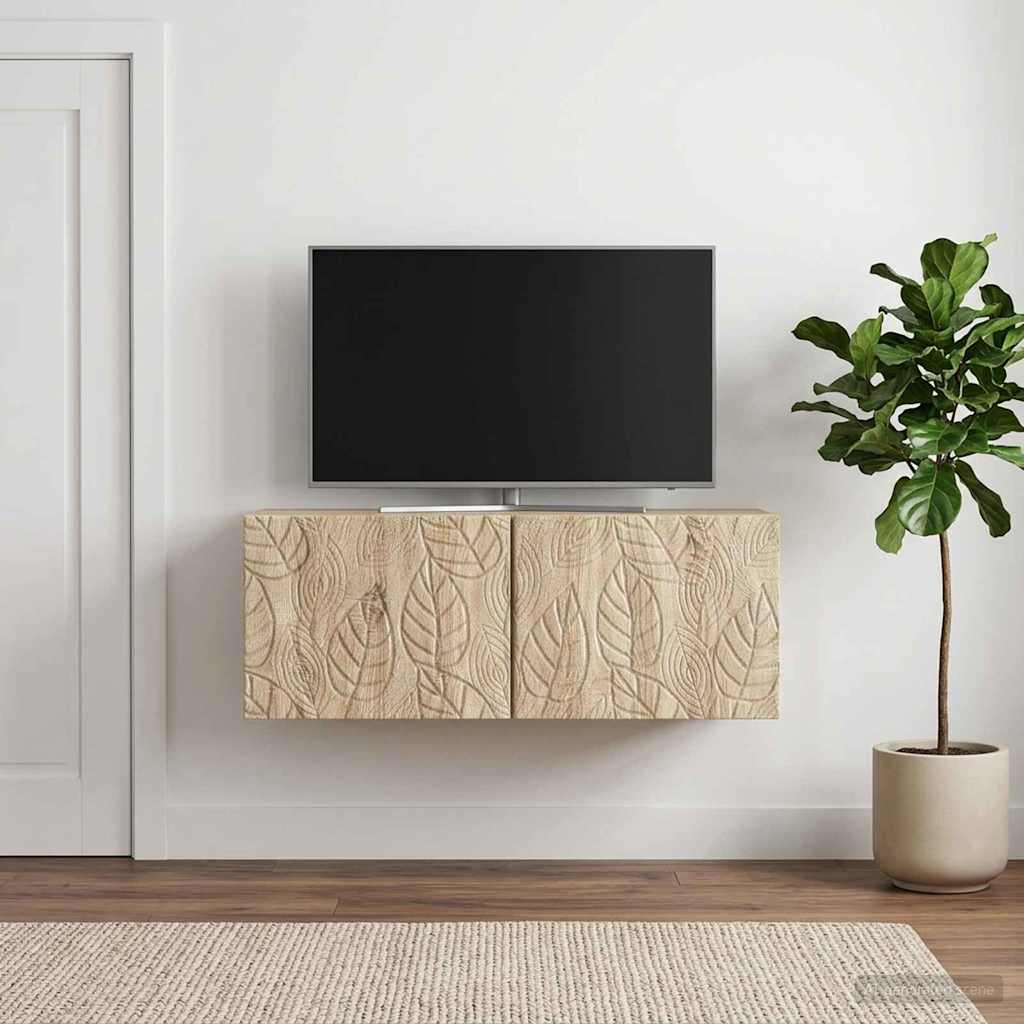 Wall-Mounted TV Cabinet 98 x 31 cm Sonoma Oak Engineered Wood