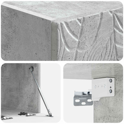 Wall-Mounted TV Cabinet 98 x 31 cm Concrete Grey