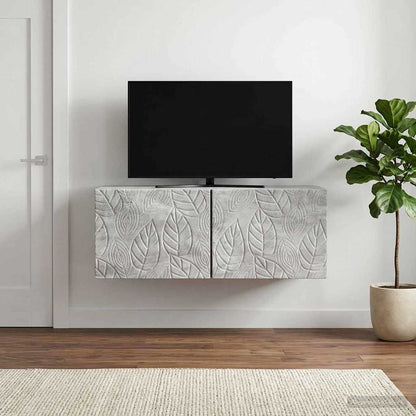 Wall-Mounted TV Cabinet 98 x 31 cm Concrete Grey