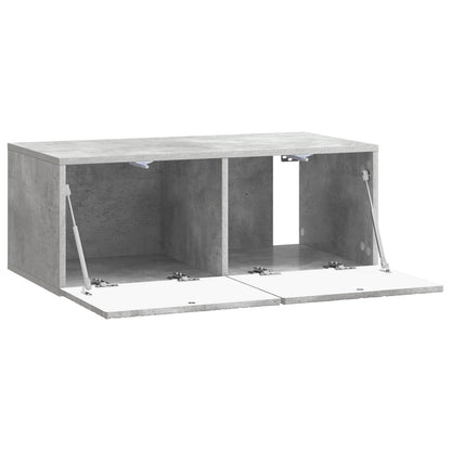 Wall-Mounted TV Cabinet 98 x 31 cm Concrete Grey