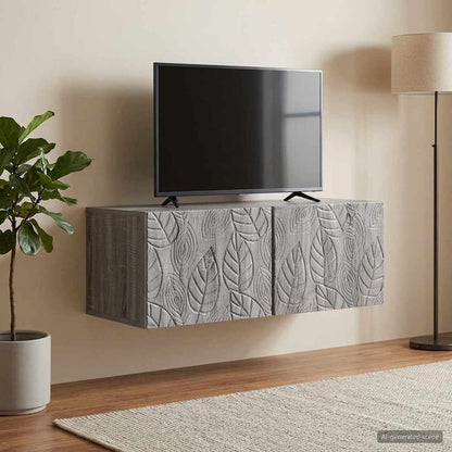 Wall-Mounted TV Cabinet 98 x 31 cm Grey Sonoma Engineered Wood