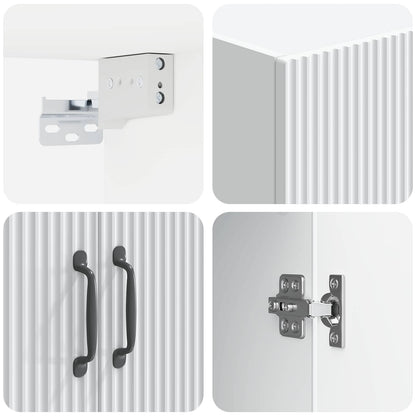 Wall-Mounted Cabinet White 66 x 34.5 x 90 cm Engineered Wood