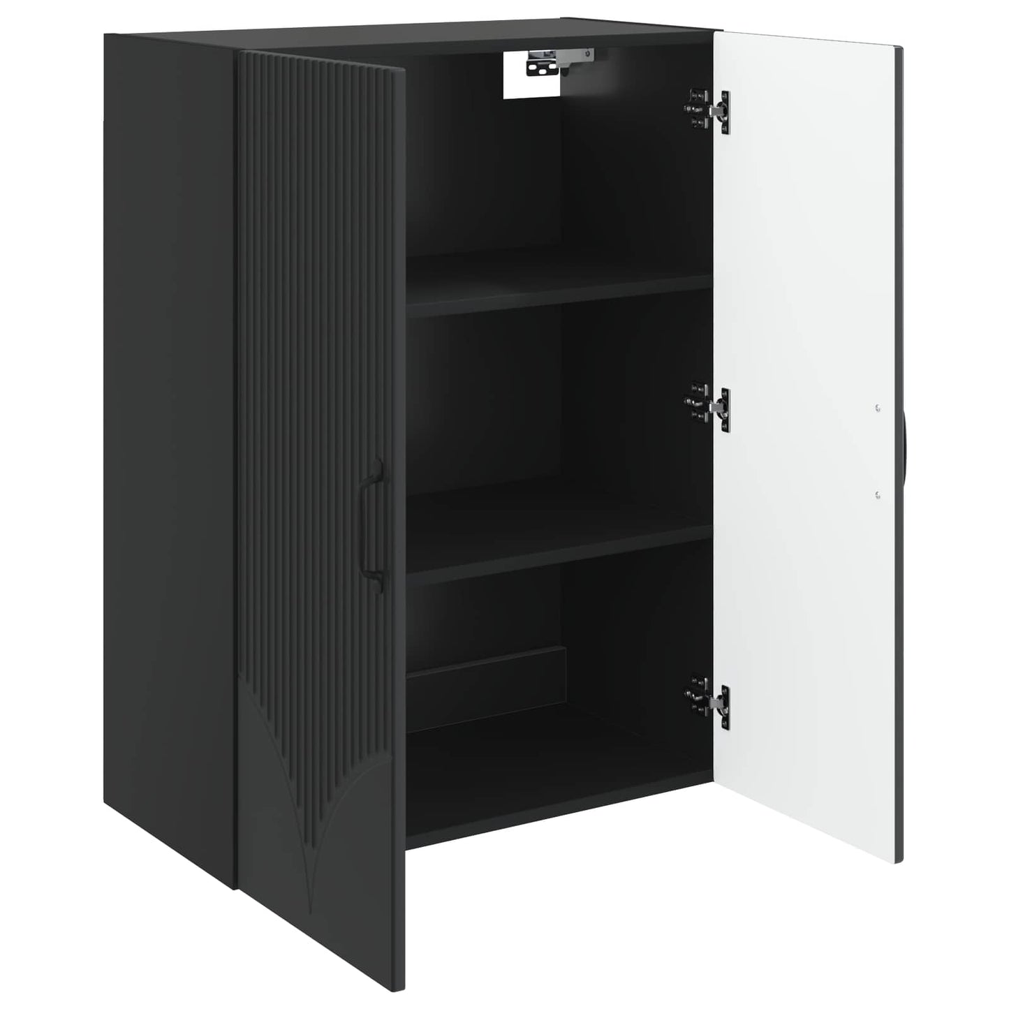 Wall-Mounted Cabinet 66 x 34.5 x 90 cm Engineered Wood Black