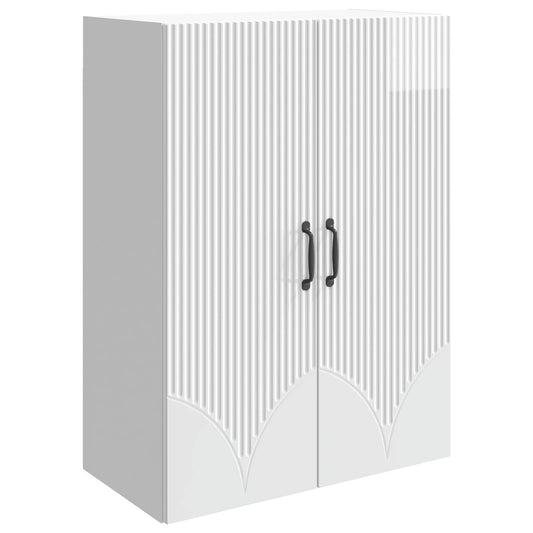 Wall-Mounted Cabinet High Gloss White 66 x 34.5 x 90 cm