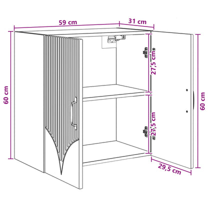 Wall-Mounted Cabinet 59 x 31 x 60 cm Engineered Wood Black