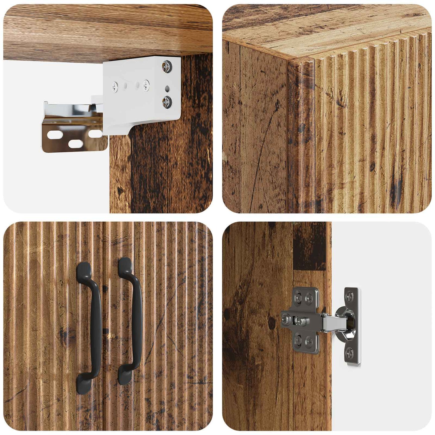 Wall-Mounted Cabinet Old Wood 59 x 31 x 60 cm Engineered Wood