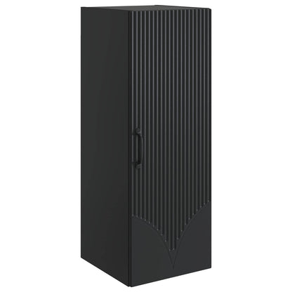 Wall-Mounted Cabinet 33 x 34.5 x 90 cm Engineered Wood Black