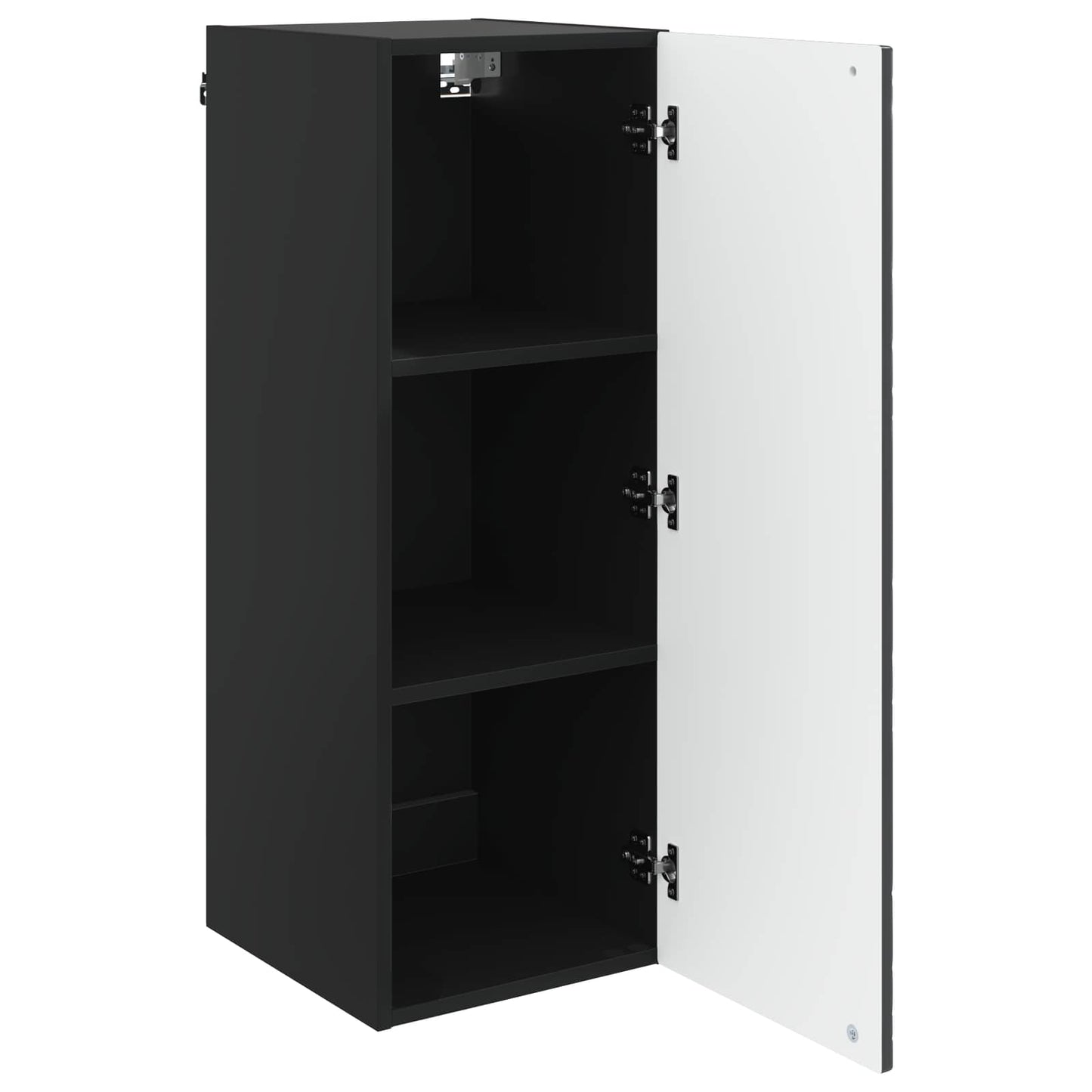 Wall-Mounted Cabinet 33 x 34.5 x 90 cm Engineered Wood Black