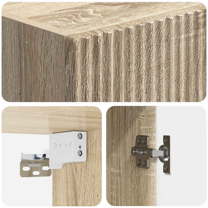 Wall-Mounted Cabinet 33 x 34.5 x 90 cm Engineered Wood