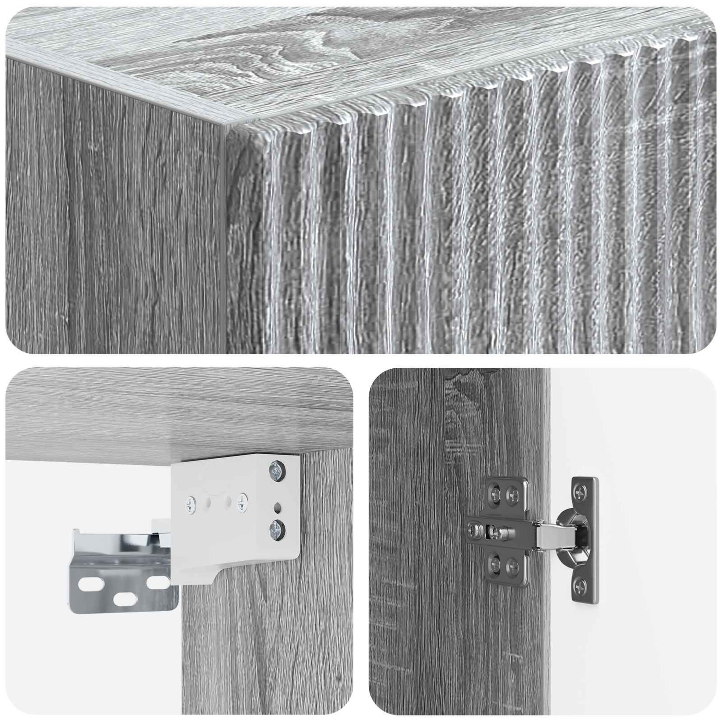 Wall-Mounted Cabinet 33 x 34.5 x 90 cm Engineered Wood