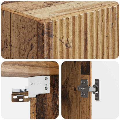 Wall-Mounted Cabinet 33 x 34.5 x 90 cm Engineered Wood Old Wood