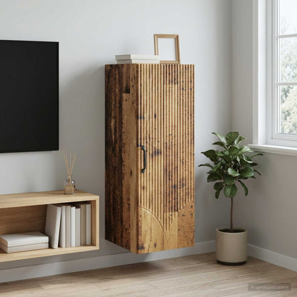 Wall-Mounted Cabinet 33 x 34.5 x 90 cm Engineered Wood Old Wood