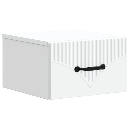 Wall-Mounted Bedside Cabinet White 34.5 x 33 x 20 cm