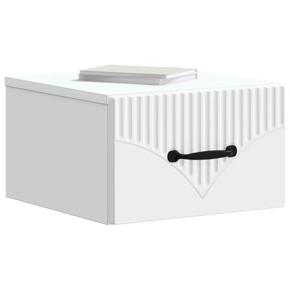 Wall-Mounted Bedside Cabinet White 34.5 x 33 x 20 cm