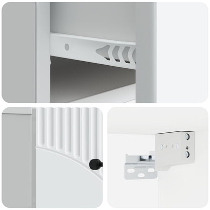 Wall-Mounted Bedside Cabinet 2 pcs White 34.5 x 33 x 20 cm