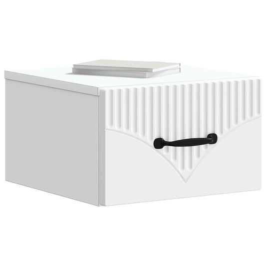 Wall-Mounted Bedside Cabinet 2 pcs White 34.5 x 33 x 20 cm