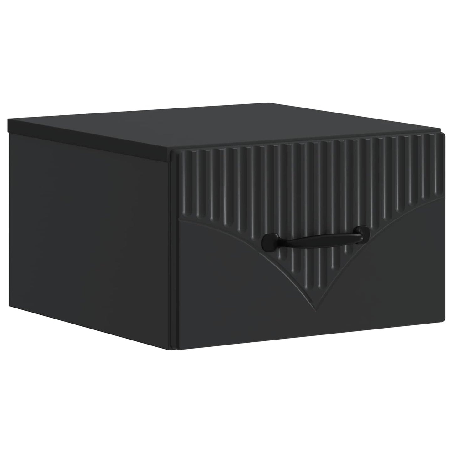 Wall-Mounted Bedside Cabinet Black 34.5 x 33 x 20 cm