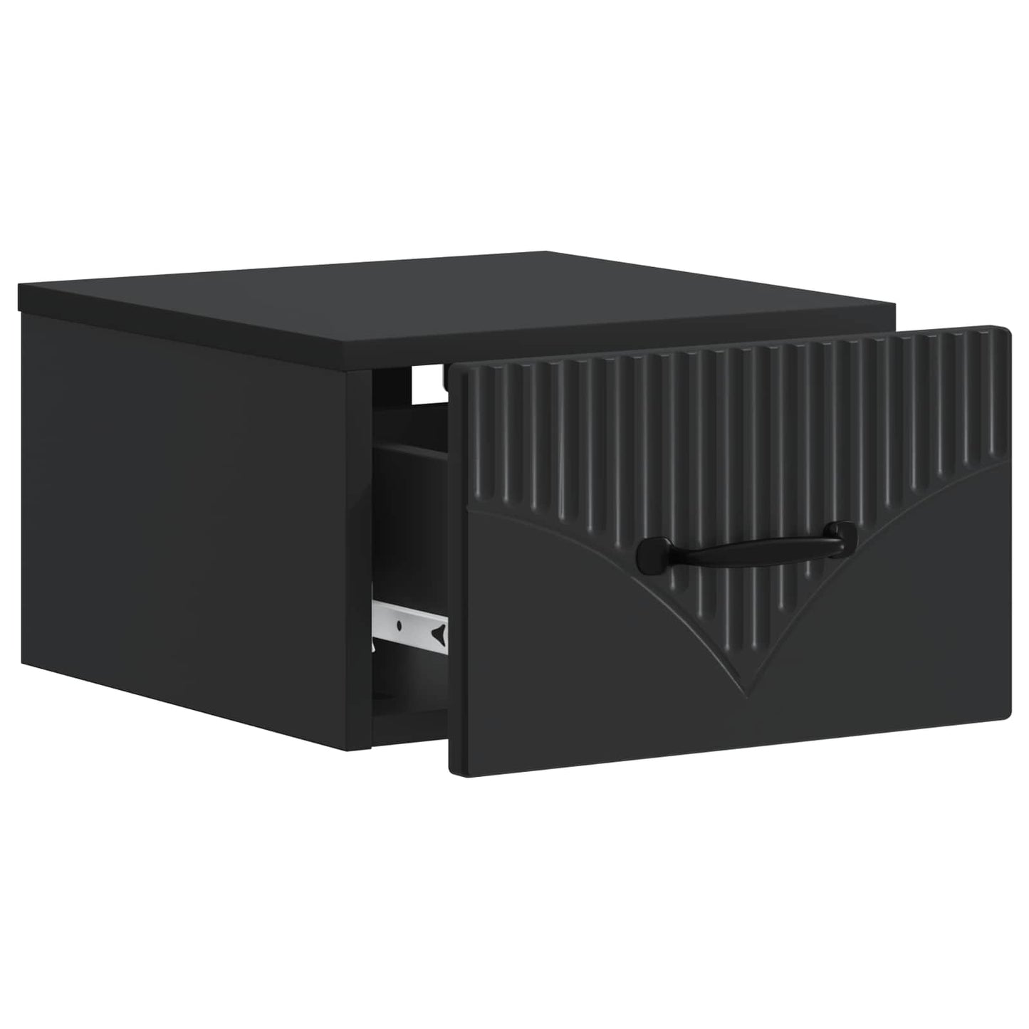 Wall-Mounted Bedside Cabinet Black 34.5 x 33 x 20 cm