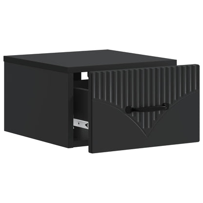 Wall-Mounted Bedside Cabinet 2 pcs Black 34.5 x 33 x 20 cm