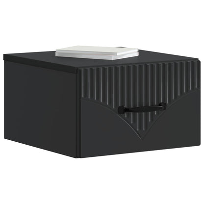 Wall-Mounted Bedside Cabinet 2 pcs Black 34.5 x 33 x 20 cm