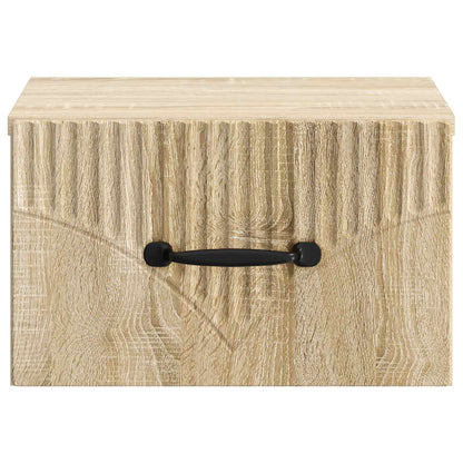 Wall-Mounted Bedside Cabinet 2 pcs Sonoma Oak 34.5 x 33 x 20 cm