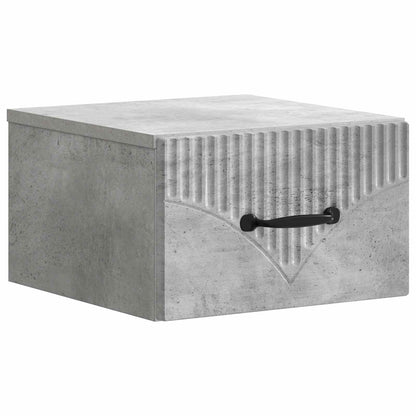 Wall-Mounted Bedside Cabinet Concrete Grey 34.5 x 33 x 20 cm