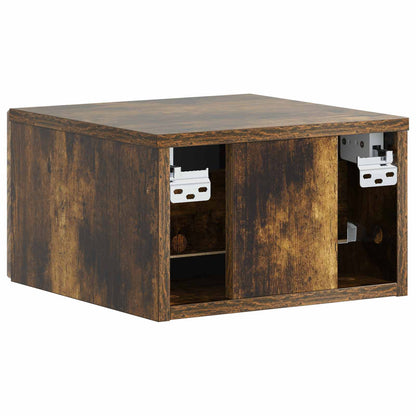 Wall-Mounted Bedside Cabinet Smoked Oak 34.5 x 33 x 20 cm