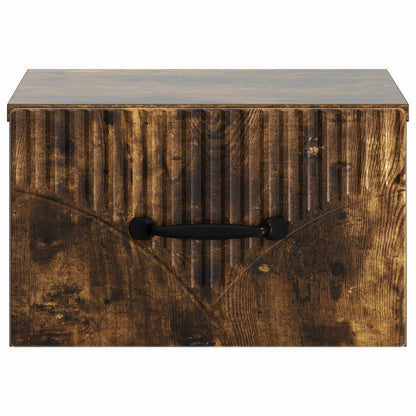 Wall-Mounted Bedside Cabinet Smoked Oak 34.5 x 33 x 20 cm