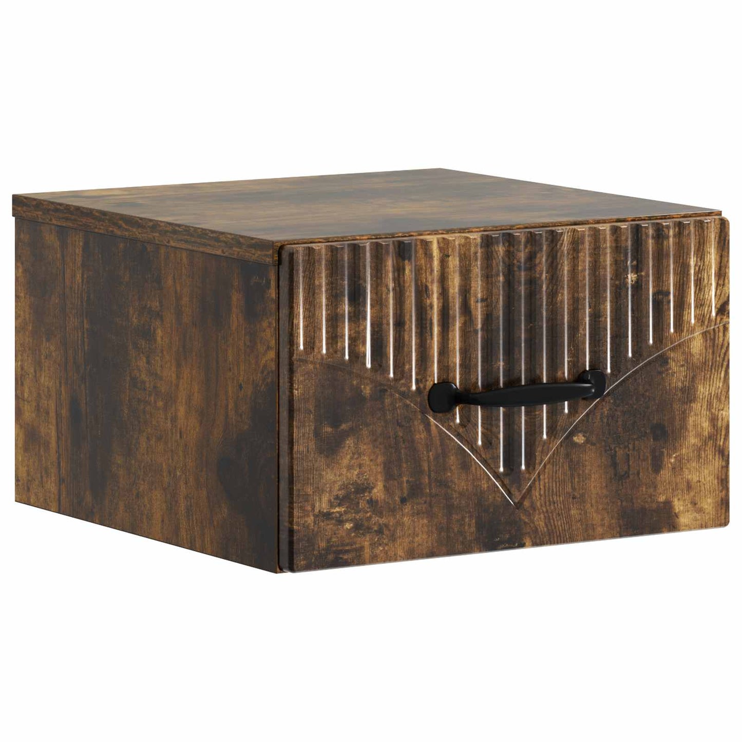 Wall-Mounted Bedside Cabinet 2 pcs Smoked Oak 34.5 x 33 x 20 cm