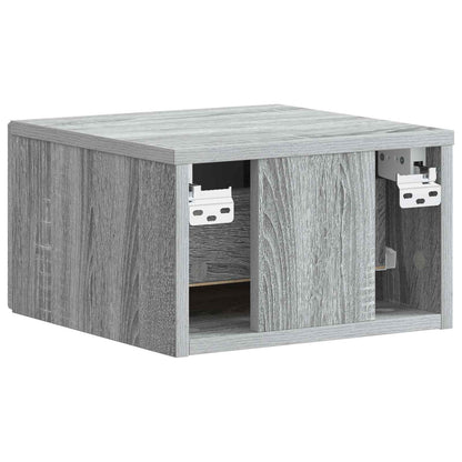 Wall-Mounted Bedside Cabinet 2 pcs Grey Sonoma Engineered Wood