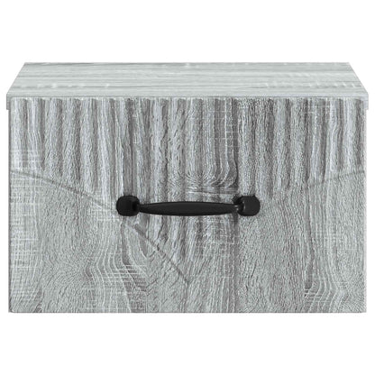 Wall-Mounted Bedside Cabinet 2 pcs Grey Sonoma Engineered Wood
