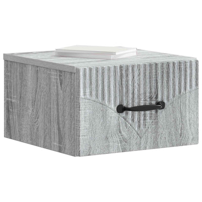 Wall-Mounted Bedside Cabinet 2 pcs Grey Sonoma Engineered Wood