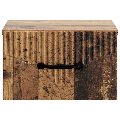 Wall-Mounted Bedside Cabinet 2 pcs Old Wood 34.5 x 33 x 20 cm